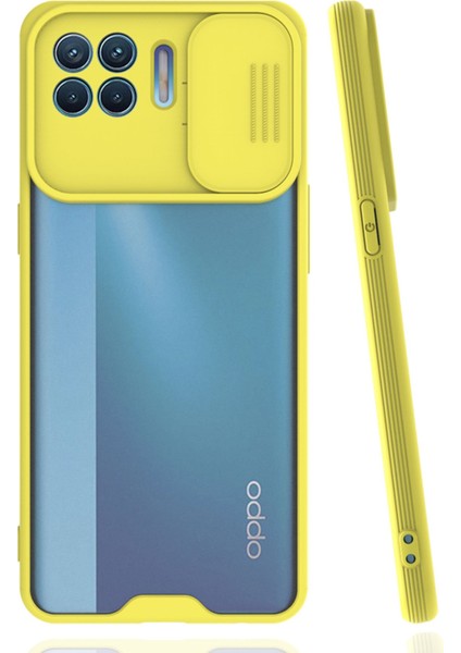 Oppo Reno 4 Lite Kılıf Platin Kamera Koruma Silikon - Sarı