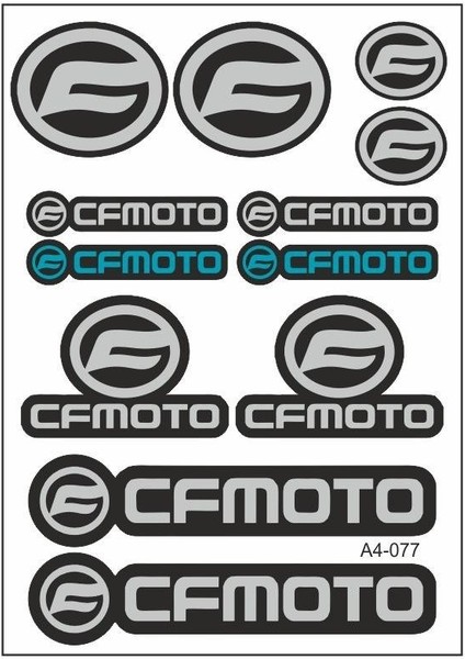 Cf Moto Sticker Seti Gri