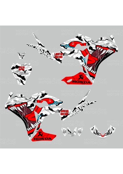 Honda Cbr 125 Sticker Set Asphalt Monster fiyatları