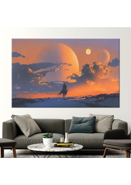 1 Parça Kanvas Tablo Manzara Kanvas Baskı Abtsract Gezegeni Baskılı fiyatları