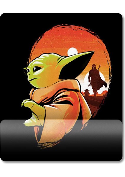 The Mandalorian Baby Yoda Grogu Star Wars Bilek Destekli Mousepad Model - 1