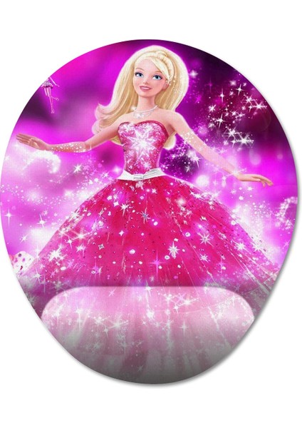 Barbie Bilek Destekli Mousepad Model - 1 Oval
