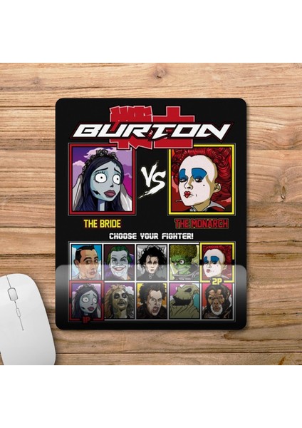 Tim Burton Dövüş Oyunu Bilek Destekli Mousepad Model - 1