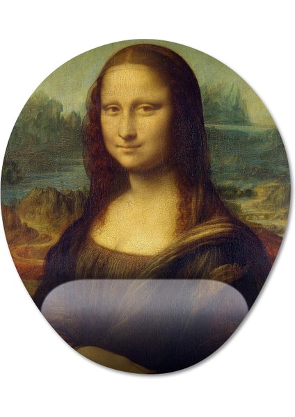 Mona Lisa Bilek Destekli Mousepad Model - 1 Oval