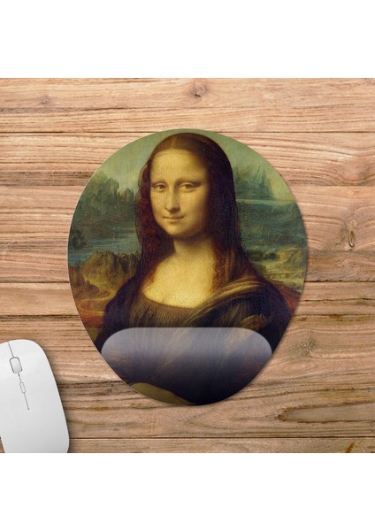 Mona Lisa Bilek Destekli Mousepad Model - 1 Oval