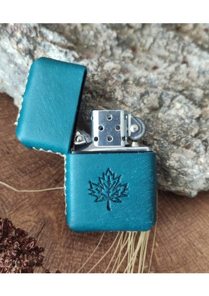 Atölye Çınar El Yapımı Hakiki Deri Kılıflı Zippo Çakmak