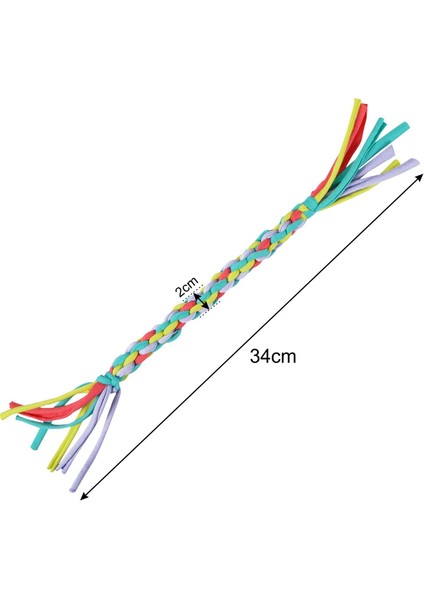 Kedi Köpek Diş Kaşıma Oyuncağı Püsküllü Boy 34 cm Kalınlık 2 cm