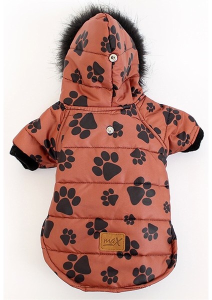 Pet Mont Pati Desenli Kahverengi Köpek Kedi Kıyafeti modelleri