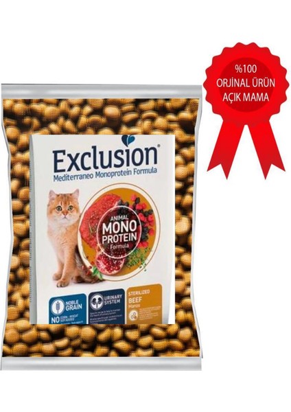 Exclusıon Sığır Etli Kısır Kedi Maması 1 Kg Açık