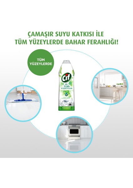 Yüzey Temizleyici Tüm Yüzeyler Jel Bahar Ferahlığı 750 ml