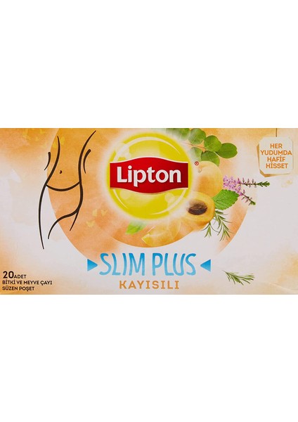 Slim Plus Kayısılı Bardak Poşet Bitki Çayı 20'li 36 gr