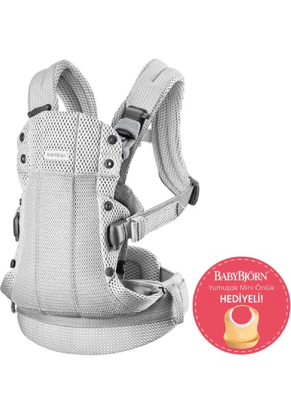 Babybjörn Balance Bliss Ana Kucağı Cotton 3D Jersey Soft Oyuncaklı / Light Grey & Kanguru Harmony 3D Mesh / Silver