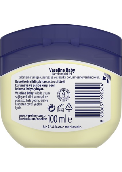 Vaselıne Baby Nemlendirici Jel Bebekler için 100 ML 1 Adet