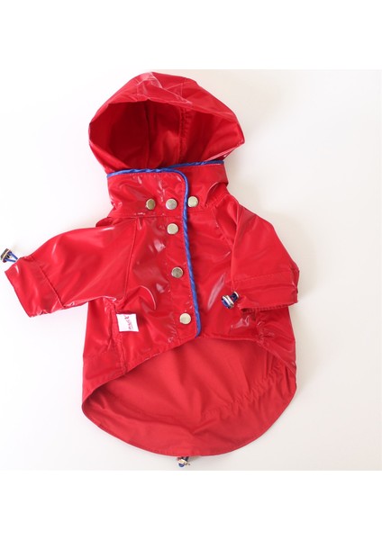 Astarsız Kapüşonlu Pet Yağmurluk - Kırmızı - Köpek Kedi Kıyafeti fiyatları