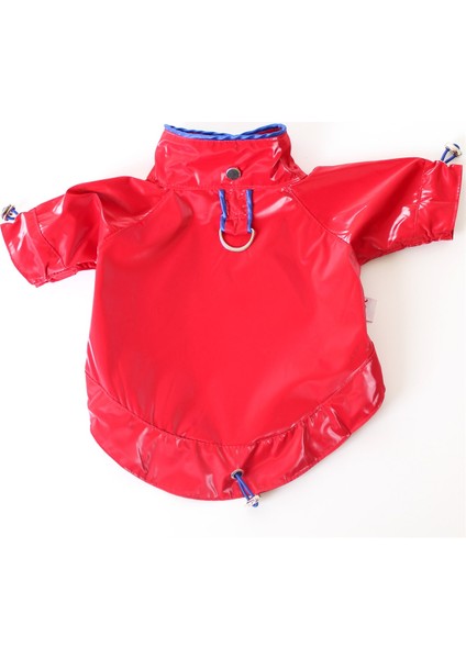 Astarsız Kapüşonlu Pet Yağmurluk - Kırmızı - Köpek Kedi Kıyafeti fırsatları