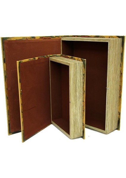 Kutu Kitap Harita 2'li Set Dekoratif Hediyelik
