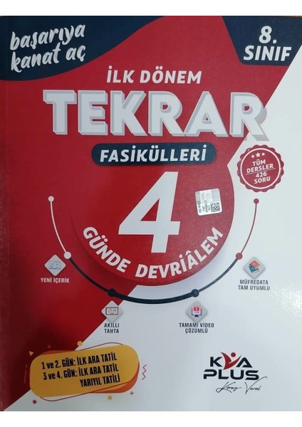 Plus 8.Sınıf LGS Ilk Dönem Tekrar Fasikülleri 4 Günde Devri Alem