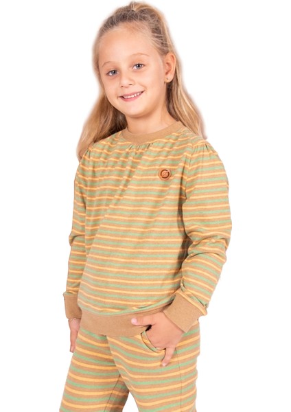 Kız Çocuk Uzun Kollu Çizgili Tshirt - Reborn