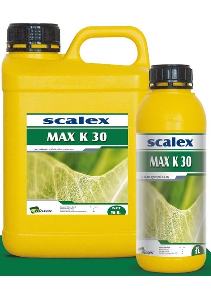 Scalex Max K 30 (N K Içerikli 3-0-30 Sıvı Gübre Çözeltisi)- 1lt