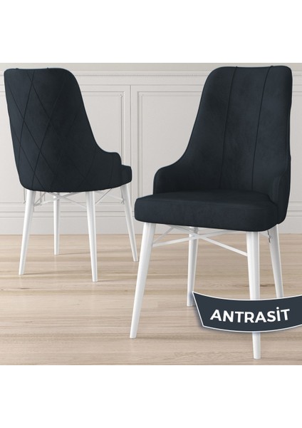 Concept Kar Serisi, 80X132 Açılabilir Mdf Mutfak Masa Takımı, Beyaz Masa 4 Sandalye ve 1 Bench