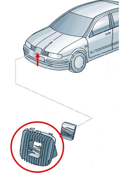 Seat Toledo 1999-2004 Ön Panjur Izgarası 1M0853651F