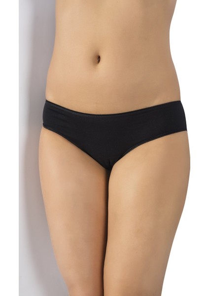 5'li Paket, Pamuklu & Likralı, Penye Dokuma, Kadın Bikini Slip Külot 1085