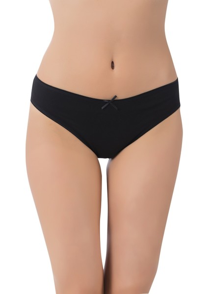 5'li Paket, Pamuklu & Likralı, Penye Dokuma, Kadın Bikini Slip Külot 1085