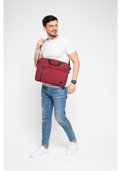 Mıla ML-T205 15.6"su Geçirmez Kumaş , Su Geçirmez Fermuar Laptop ,notebook Çantası-Bordo