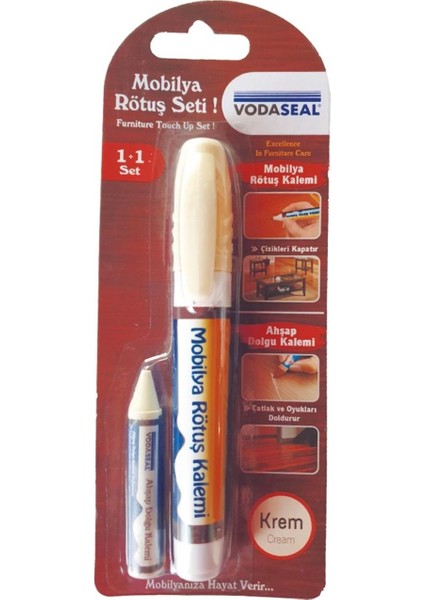 Mobilya Rötuş Seti 1+1 Set - Krem