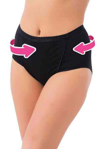 5'li Paket, Pamuk ve Likralı, Geniş Kalçalı Kadınlara, Süper Yüksek Belli, Kadın Bato Külot