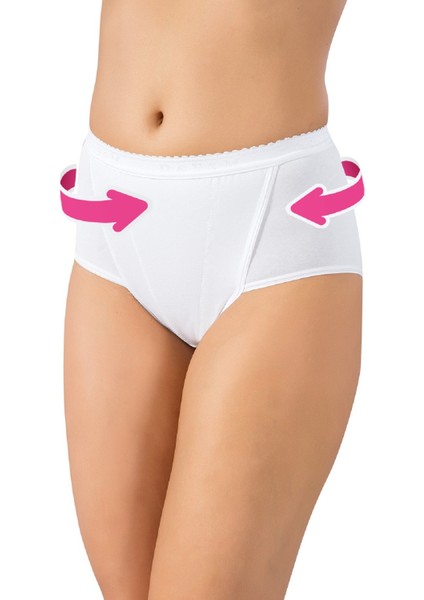 5'li Paket, Pamuk ve Likralı, Geniş Kalçalı Kadınlara, Süper Yüksek Belli, Kadın Bato Külot