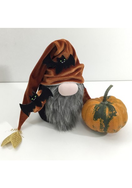 Çiğdem Çalışkan Cute Bats Gnome Halloween Cücesi