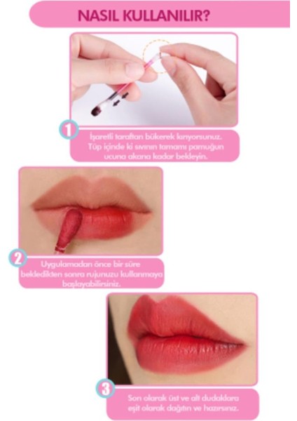 Mujgan Tek Kullanımlık 24 Saat Kalıcı 5 Adet Taşınabilir Çubuk Ruj Cotton Swab Lip Glaze Nude