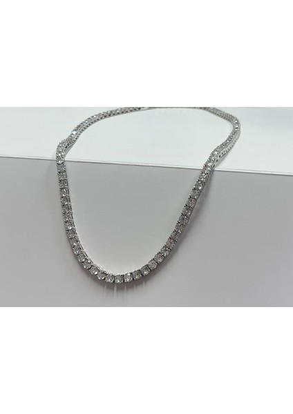 4mm Yuvarlak Taş Suyolu Kolye