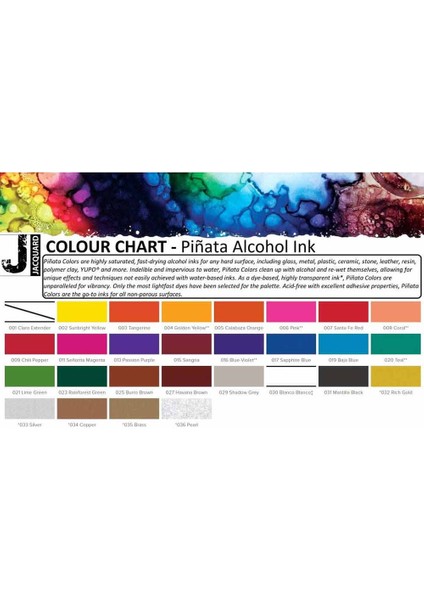 Pinata Alcohol Ink 14ML Pearl 036 modelleri