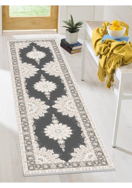 Dekoratif Kaymaz Taban Yıkanabilir Modern Halı Delü x -2003