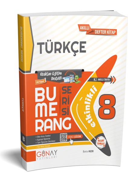 Gün&Ay Yayınları 8. Sınıf Bumerang Etkinlikli Türkçe