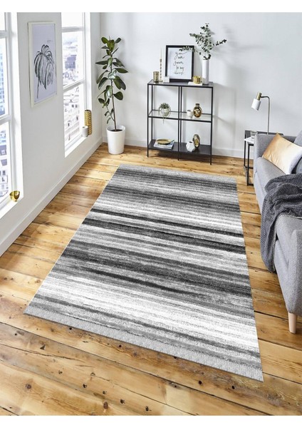 Dekoratif Kaymaz Taban Yıkanabilir Modern Halı Delü x -5057
