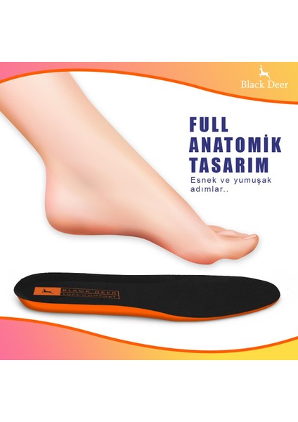 Hyper Boost Technology X30 Soft Comfort Siyah-Turuncu Ortopedik Tabanlık fırsatları