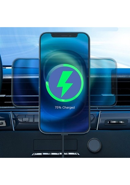 Tüm Cihaz ve Araçlara Uyumlu 15 W Mıknatıslı Takılabilen Araç Içi Şarj Cihazı
