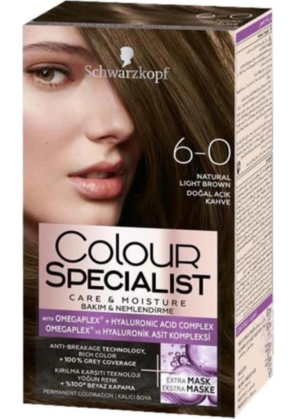 Colour Specialist Colour Specialist Doğal Açık Kahve 6.0 Saç Boyası