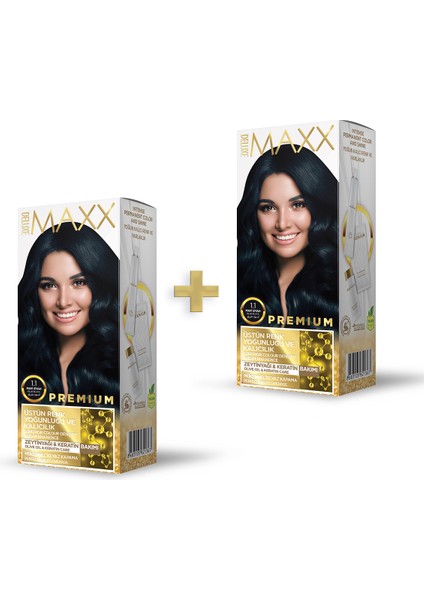 Premium 1.1 Mavi Siyah Saç Boyası