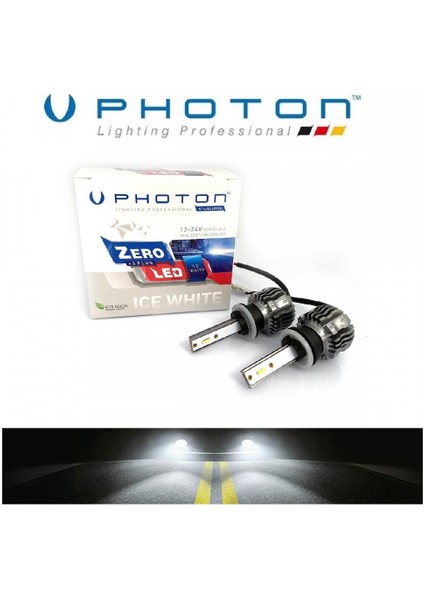 H27 Photon LED Xenon Oto Ampul Zero Fansız Beyaz