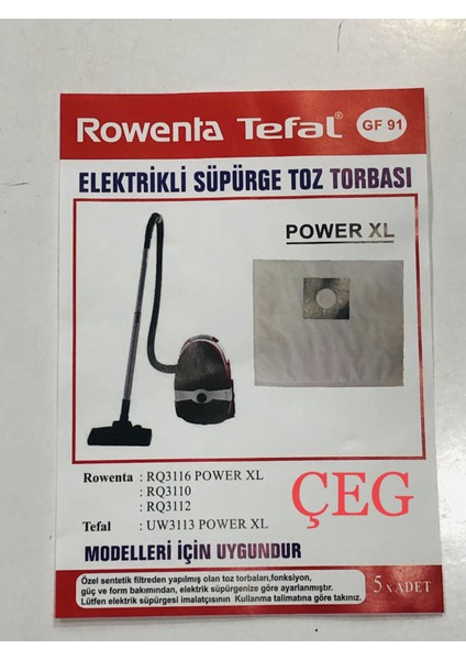 Çarşı Ev Gereçleri Rowentarq 3110-RQ 3112 Süpürge Torbası