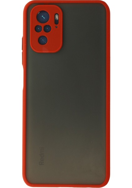 Xiaomi Redmi Note 10 Kılıf Montreal Silikon Kapak - Kırmızı 300099