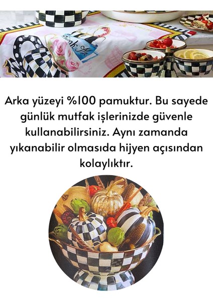 Lilies Atelier Mackenzie Damalı Siyah Balkabağı Mutfak Havlusu Lu x ury Dekor Kurulama Bezi El Havlusu Mikrofiber Bez