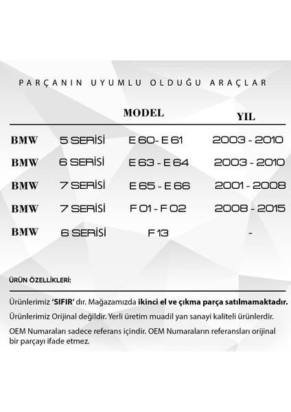 Bmw 3 Serisi E90 E91 E92 E93 Için Kapı Kilit Tamir Seti Sol Kapı