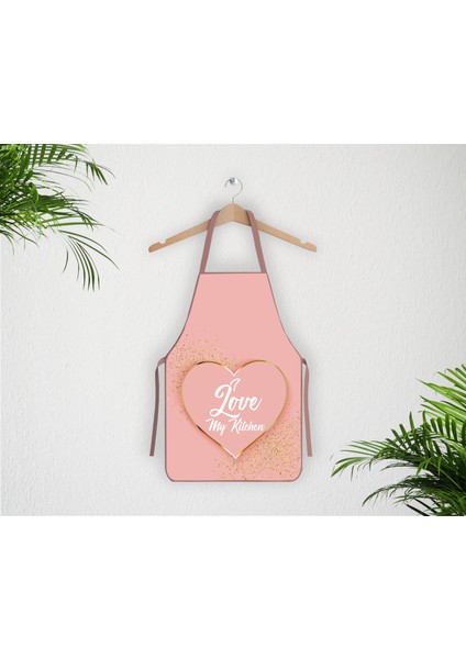 Dijital Baskılı Sıvı Geçirmez Mutfak Önlüğü Pinklove