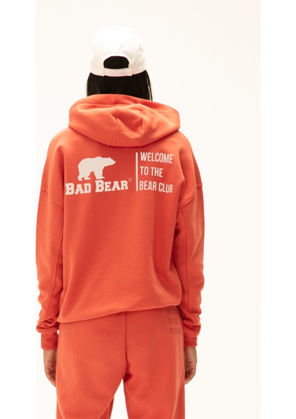 Bad Bear Welcome Kapüşonlu Kadın Tarçın Sweatshirt