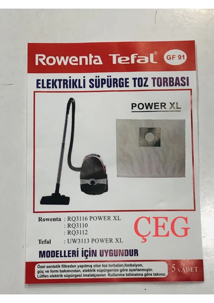 Çarşı Ev Gereçleri Tefal UW3113 Powerxl Süpürge Torbası